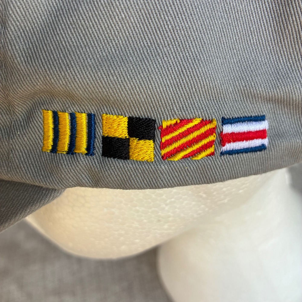 Imperial Golf Hat Gull Lake Yacht Club GLYC Grey Nautical Flags Cap Strapback - Picture 5 of 12